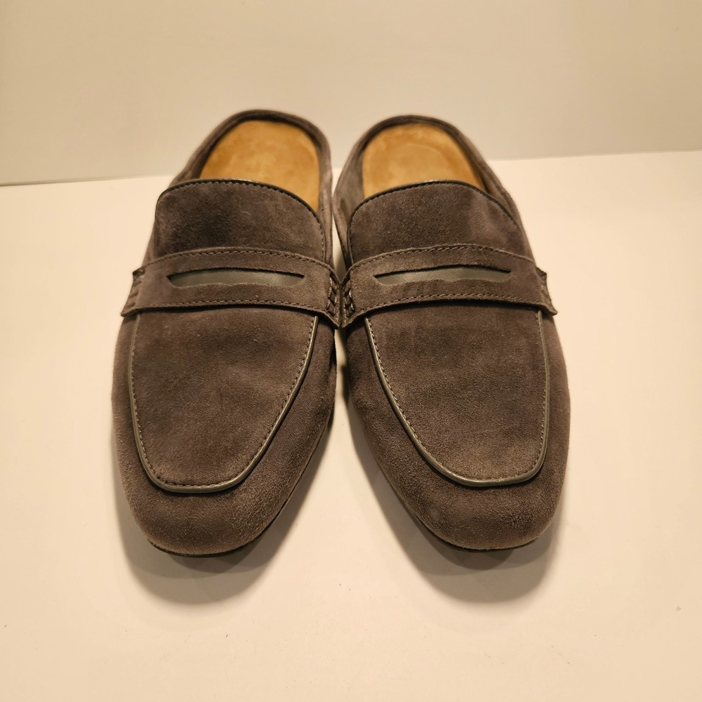 Clarks Keesha Donna Grey Suede Penny Loafer Mules Womens 8.5W - Picture 2 of 7